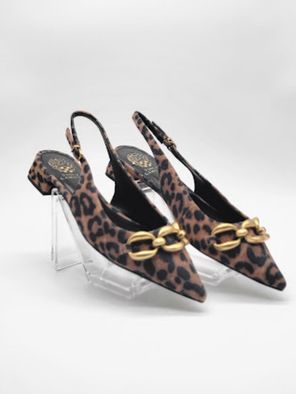VINCE CAMUTO Valiey Leopard Print Suede Slingback Pumps Women’s Size 8.5 NWOB